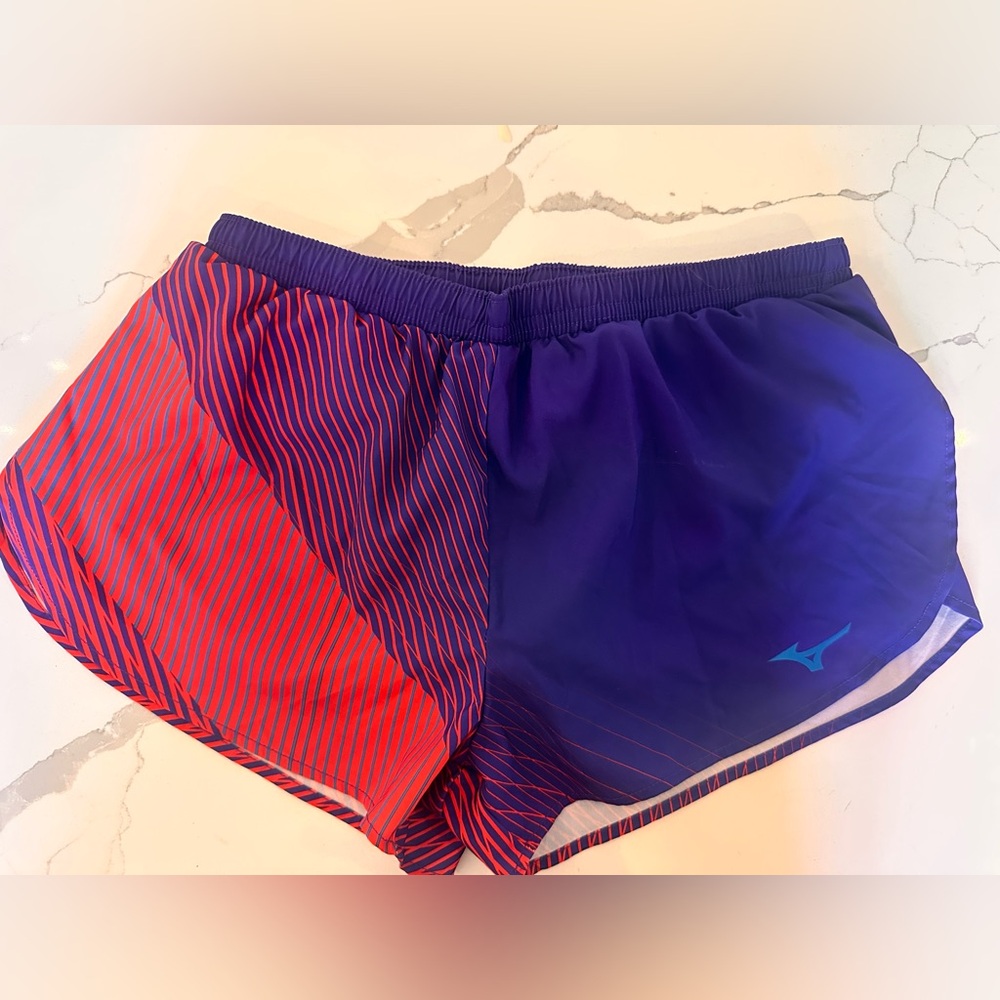 Mizuno Women's Athletic Shorts in Purple and Red